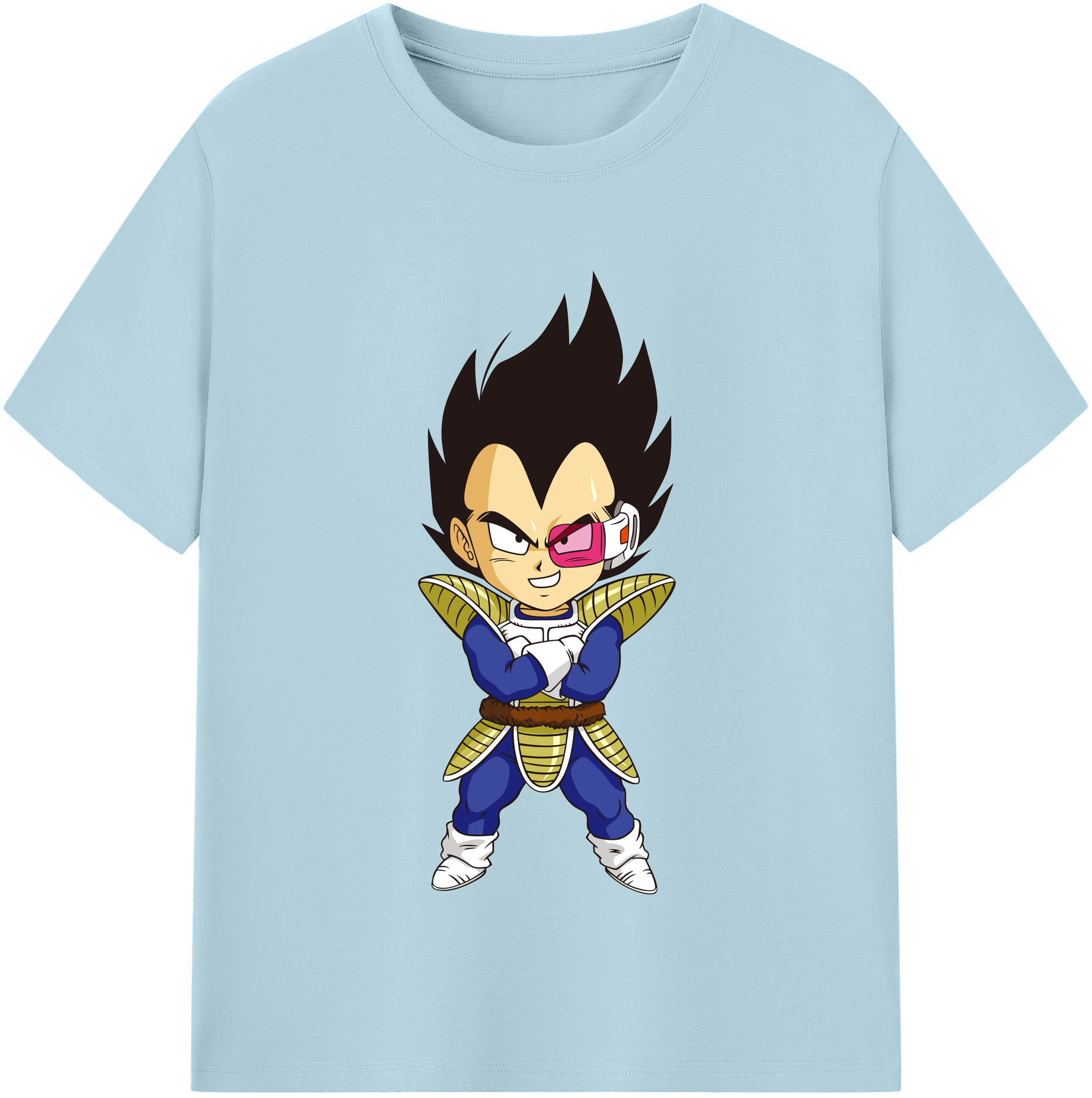 （画像用） ドラゴンボール ベジータ四世（Bejīta Yonsei）DRAGON BALL Vegeta IV 綿100％半袖Tシャツ（フロントプリント）